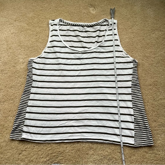 Talbots Women’s White Striped Tank Top - Size XL - VGUC - Cotton/Modal - Picture 6 of 6